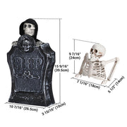 Halloween Animated Tombstone & Ground Breaker Skeleton