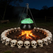 TheDisplayOutlet Halloween Decorations Witches Cauldron with Light & Stand Image