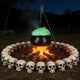 TheDisplayOutlet Halloween Decorations Witches Cauldron with Light & Stand Image