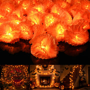TheDisplayOutlet 10' Marigold Lights 20 LEDs Halloween Garland Day of Dead, 2ct. Image