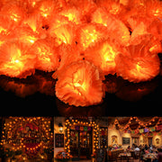 TheDisplayOutlet 20' Marigold Lights 40 LEDs Halloween Garland Day of Dead, 2ct. Image