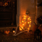 TheDisplayOutlet 20' Marigold Lights 40 LEDs Halloween Garland Day of Dead, 2ct. Image