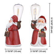 Chrismas Santa Figurine with LED Bulb Battery Operated 2ct/pk