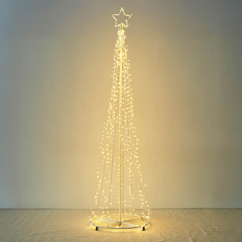 9' LED Christmas Tree Lights Solar Powered