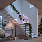 TheDisplayOutlet 3pcs Light Up Wreath Outdoor for Door Windows Image
