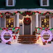 5ft Giant Light Up Wreath for House Outdoor Decoration (Preorder)