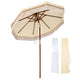 Patio Umbrella Wooden 7ft 8-Rib Tassel Boho 5-10yr