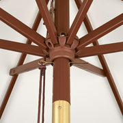 Patio Umbrella Wooden 7ft 8-Rib Tassel Boho 5-10yr