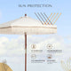 Patio Umbrella Wooden 7ft 8-Rib Tassel Boho 5-10yr