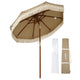 Patio Umbrella Wooden 7ft 8-Rib Tassel Boho 5-10yr