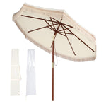 Patio Umbrella Tilt Wooden 9ft 8-Rib 250gsm solution-dyed Canopy