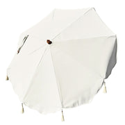 TheDisplayOutlet 7ft Patio Market Umbrella Replacement Canopy 8-Rib Boho, Beige+Tassel Image
