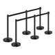 TheDisplayOutlet 35.4" Crowd Control Stanchion Post with Retractable Belt 6ct. Image