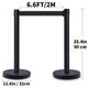 TheDisplayOutlet 35.4" Crowd Control Stanchion Post with Retractable Belt 6ct. Image