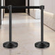 TheDisplayOutlet 35.4" Crowd Control Stanchion Post with Retractable Belt 6ct. Image