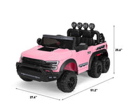 Kids Ride On Truck Parent Remote 12V 6-Wheel