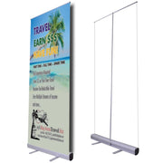 TheDisplayOutlet Standard Retractable Banner Stand Custom Printed Graphics 33"x81" Image