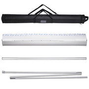 TheDisplayOutlet 33"x79" Roll Up Retractable Aluminum Banner Stand Image