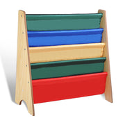 25x11x24 in. Sling Bookshelf for Kids 5 Pockets Book Rack Storage