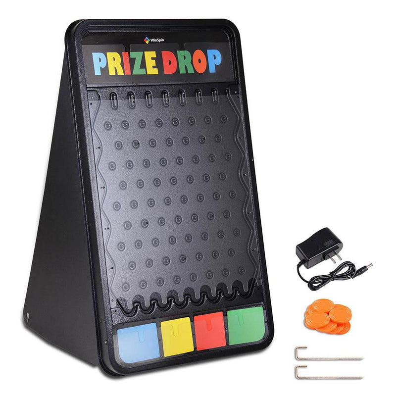 TheDisplayOutlet WinSpin Plinking Prize Drop Board & Pucks Size Options, 41x25in with Lights Image