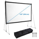 Portable Freestanding Front Projector Screen w/ Legs 120