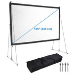 Portable Freestanding Front Projector Screen w/ Legs 135