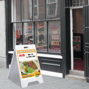 TheDisplayOutlet 19x32 Double Side Sidewalk A Frame Signboard Blank with Handle Image