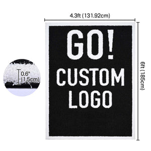 TheDisplayOutlet Custom Tufted-in Logo Artificial Turf: Custom Sized, 9 Colors 53oz, 6x4.3ft Image