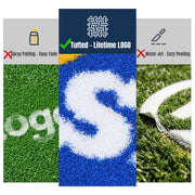 TheDisplayOutlet Custom Tufted-in Logo Artificial Turf: Custom Sized, 9 Colors 53oz Image