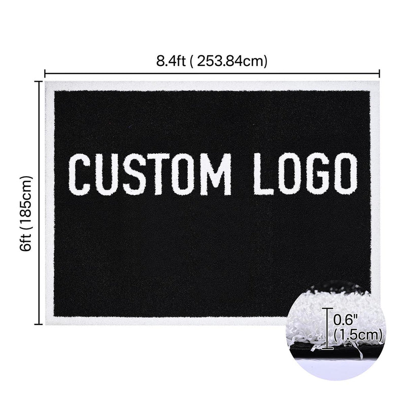 TheDisplayOutlet Custom Tufted-in Logo Artificial Turf: Custom Sized, 9 Colors 60oz, 6x8.4ft Image
