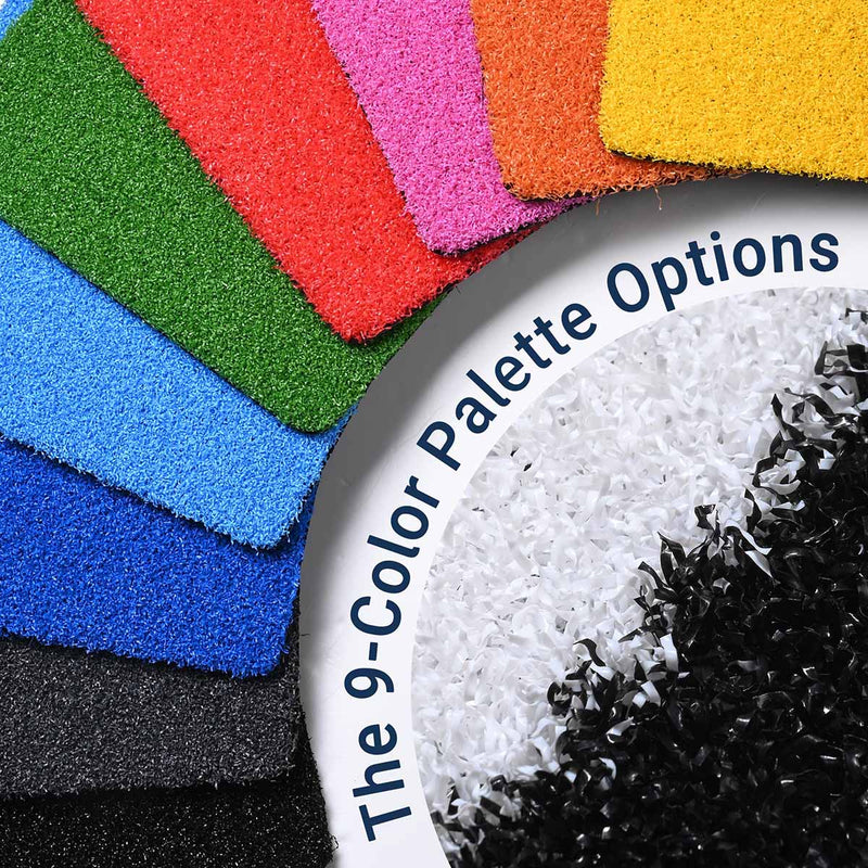 TheDisplayOutlet Custom Tufted-in Logo Artificial Turf: Custom Sized, 9 Colors 60oz, 1 sq.ft. Image