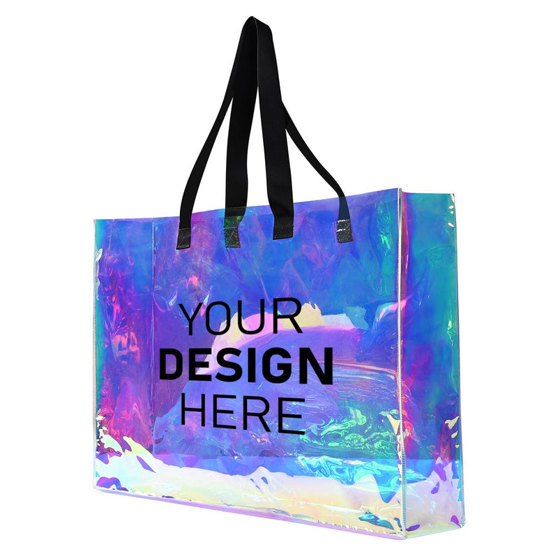 Custom Tote Bags with Logo Promotional Holographic Bag 50ct/pk