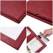 TheDisplayOutlet Custom LED Menu Covers 5in, Custom Logo & Leather Color/Pattern Image