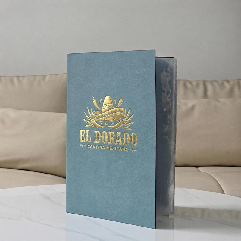 TheDisplayOutlet Custom PU Leather Menu Covers with Screw Post Binding 8.5x11 Image