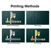 TheDisplayOutlet Custom LED Menu Covers 5in, Custom Logo & Leather Color/Pattern Image