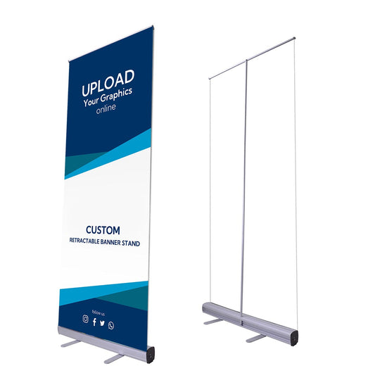 Standard Retractable Banner Stand Custom Printed Graphics 33"x79"