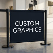 TheDisplayOutlet 39.4" Retractable Banner for Stanchions, Custom Graphics Image