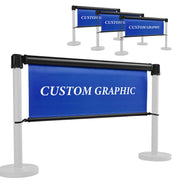 TheDisplayOutlet 47.3" Retractable Banner for Stanchions, Custom Graphics Image