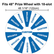 TheDisplayOutlet Custom Print Acrylic Sheet Dry Erase Board for Prize Wheel, 48in 18-Slot Image