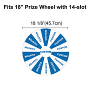 TheDisplayOutlet Custom Print Acrylic Sheet Dry Erase Board for Prize Wheel, 18in 14-Slot Image