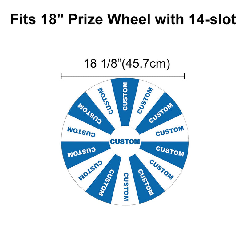 TheDisplayOutlet Custom Print Acrylic Sheet Dry Erase Board for Prize Wheel, 18in 14-Slot Image