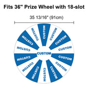 TheDisplayOutlet Custom Print Acrylic Sheet Dry Erase Board for Prize Wheel, 36in 18-Slot Image