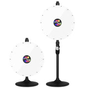 TheDisplayOutlet WinSpin 24" Prize Wheel Round Base Stand Spinning Wheel, White(14-Slot) Image