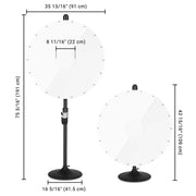 TheDisplayOutlet Bulk Order - Blank Prize Wheel UV Print & Insert Cards Dual-Method, 36in 2in1 5ct. Image