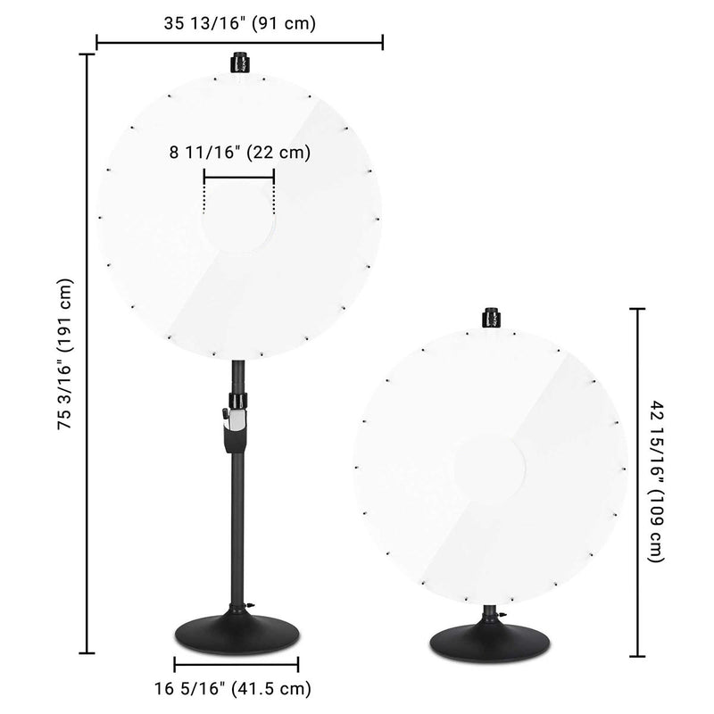 TheDisplayOutlet Bulk Order - Blank Prize Wheel UV Print & Insert Cards Dual-Method, 36in 2in1 5ct. Image
