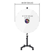 TheDisplayOutlet 48" Custom Prize Wheel Dry Erase Spin Wheel Rolling Stand Image