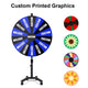 TheDisplayOutlet 48" Custom Prize Wheel Dry Erase Spin Wheel Rolling Stand 1ct/pk Image