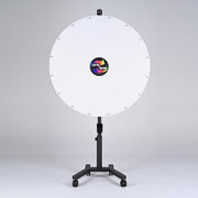 TheDisplayOutlet 48" Prize Wheel Rolling Stand Trade Show Spin Wheel, White Image