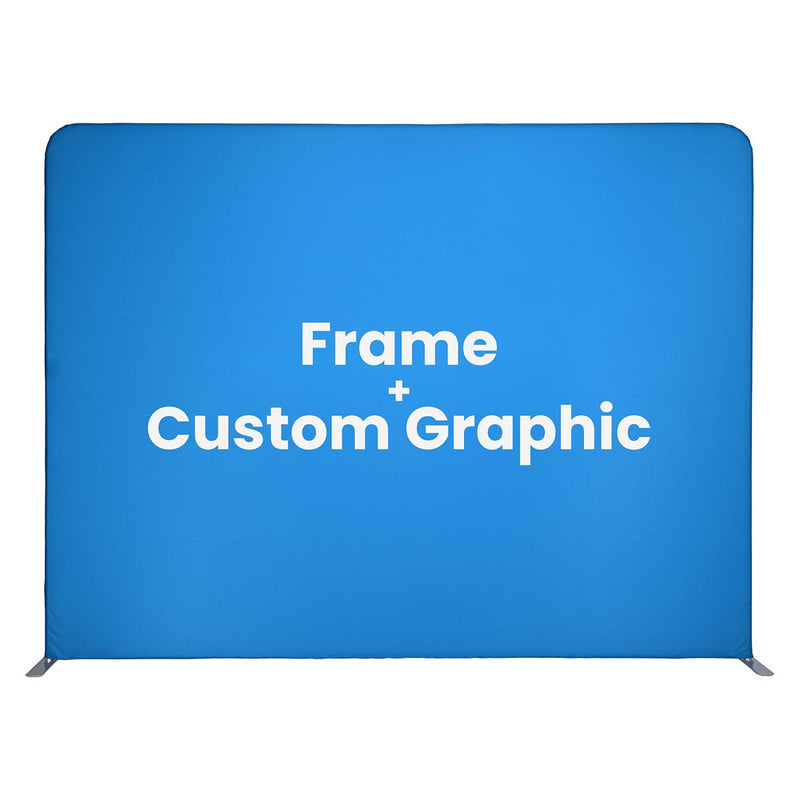 TheDisplayOutlet 10ft Trade Show Booth Fabric Display(Aluminum Frame, Graphic or Kit), Frame+Graphic Image