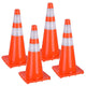 28" Traffic Cones with Reflective Collars 4-Pack